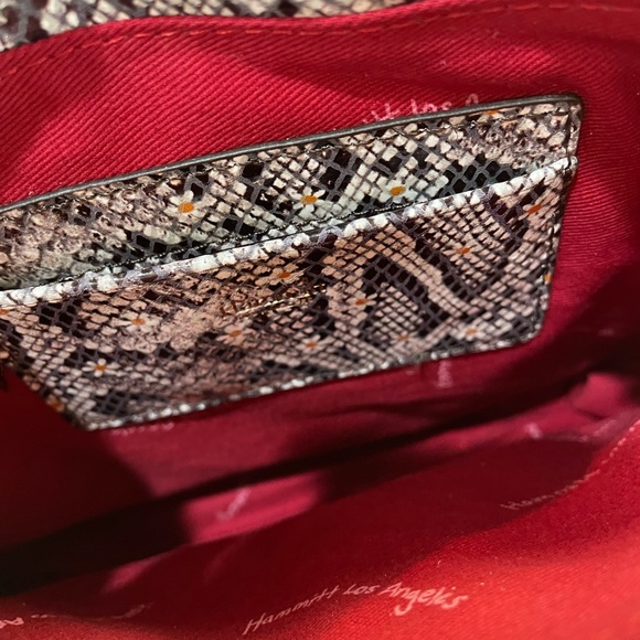 🆕 Hammitt Duke Daisy Snake Print Triple Compartment Bag, Brushed Gold Accents - Picture 11 of 14